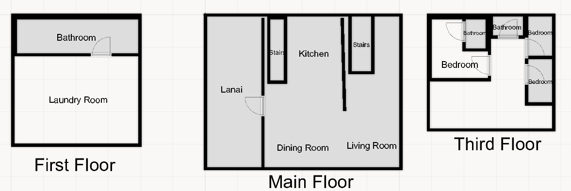 Floor Plan for Bird of Paradise ~  Gulf front rental with panoramic views