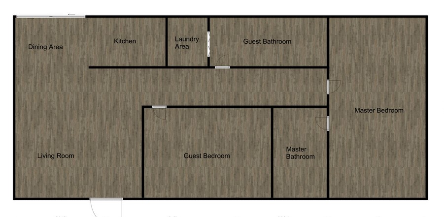Floor Plan for Aqua Vista ~ Newly Updated Tropical getaway with Tiki hut!