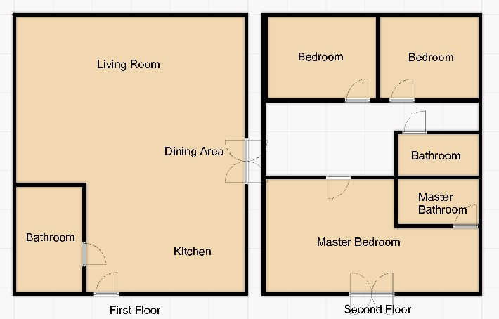 Floor Plan for Tropical Seahorse at Coral Lagoon ~ Nightly Rates Available 