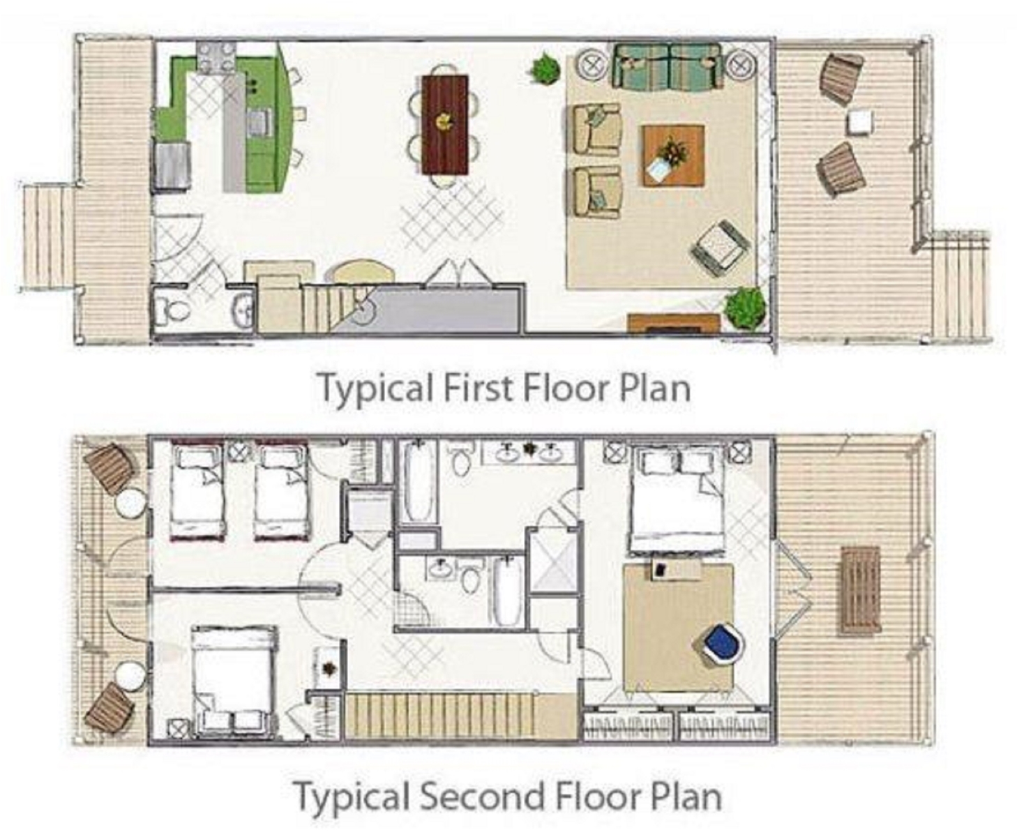 Floor Plan for  The Sunset House at Indigo Reef